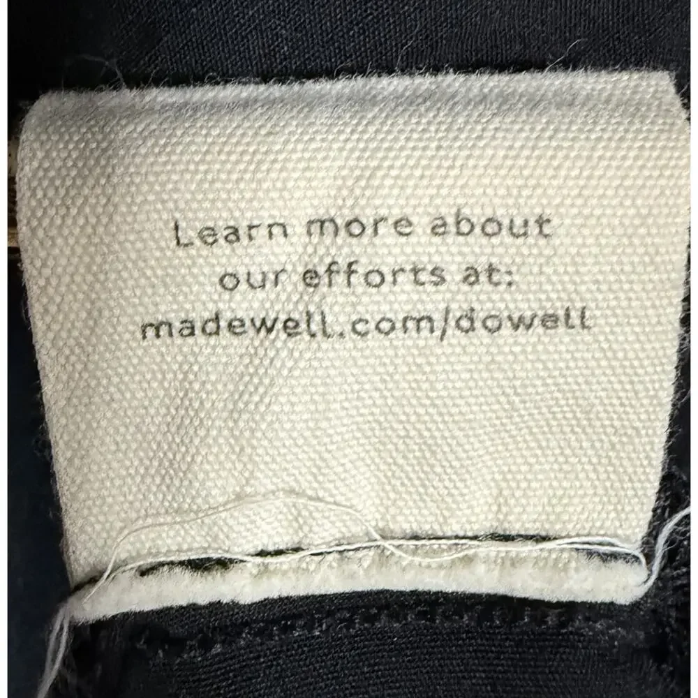 Madewell Layton Slip Midi Dress Black 10 Silk Blend Minimalist Strappy Back Chic - Picture 8 of 11